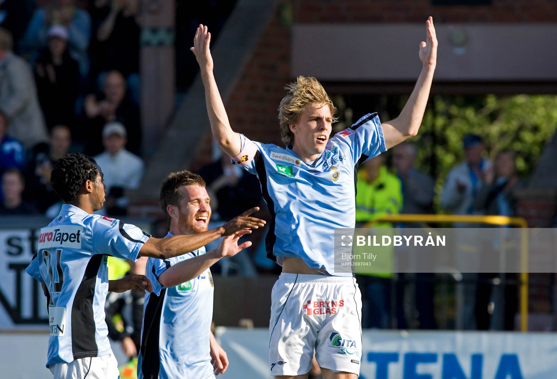 Rene Makondele, Peter Österberg och Johan Oremo, Gefle