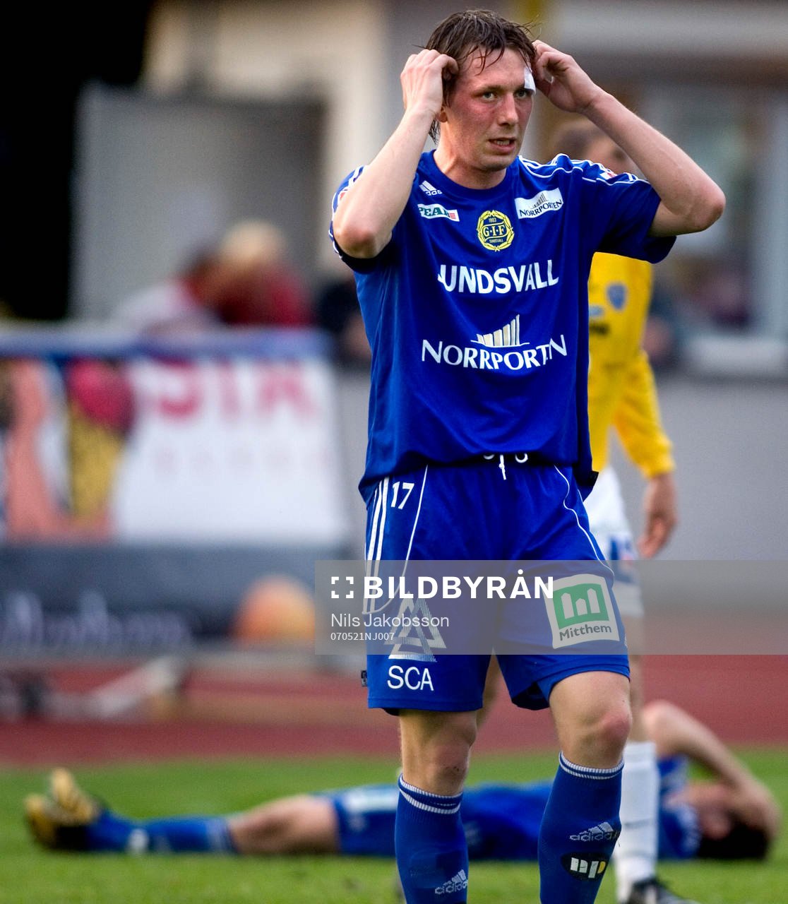 Målskytten Tarmo Neemelo, GIF Sundsvall, deppar, depp