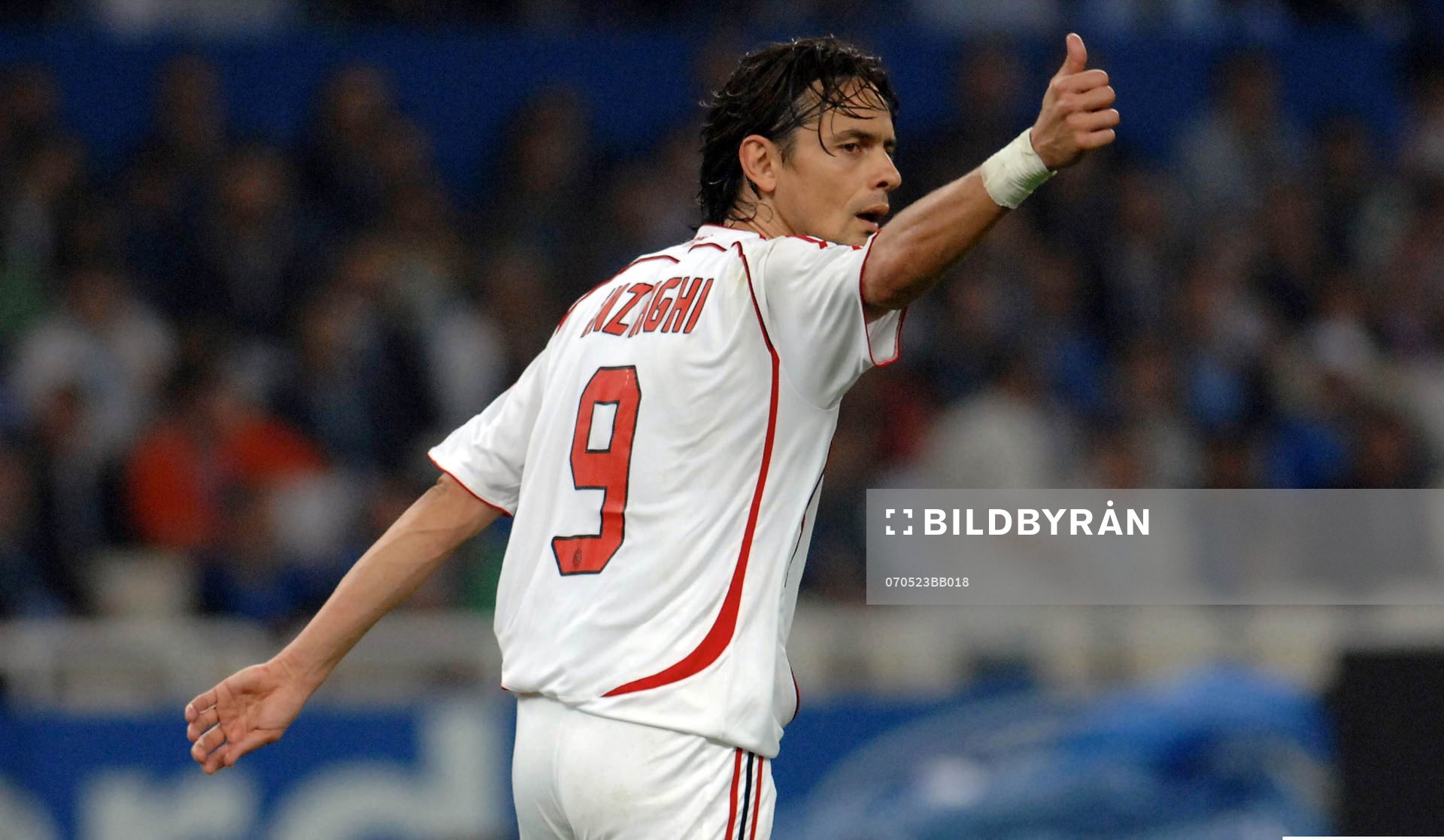  Filippo Inzaghi, Milan, jubel.