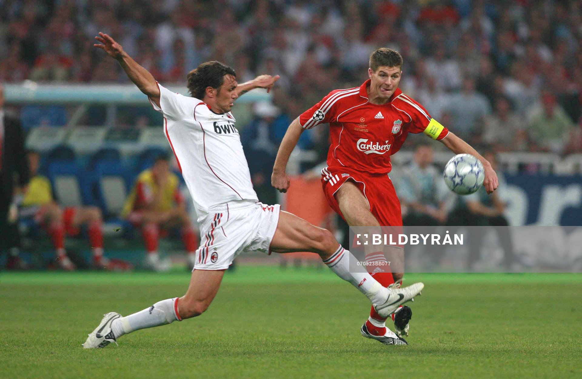 Steven Gerrard, Liverpool och Paolo Maldini, Milan