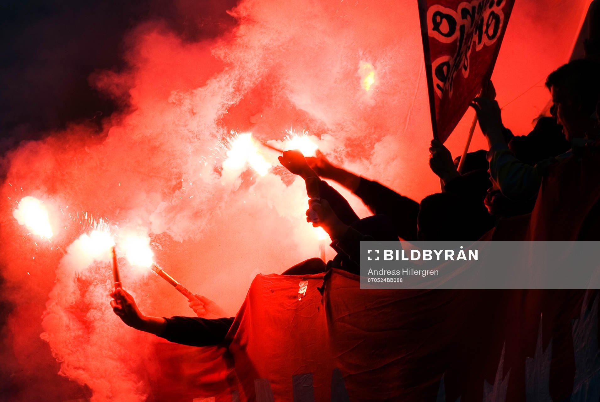 Bengalisk eld. Tifo, läktare