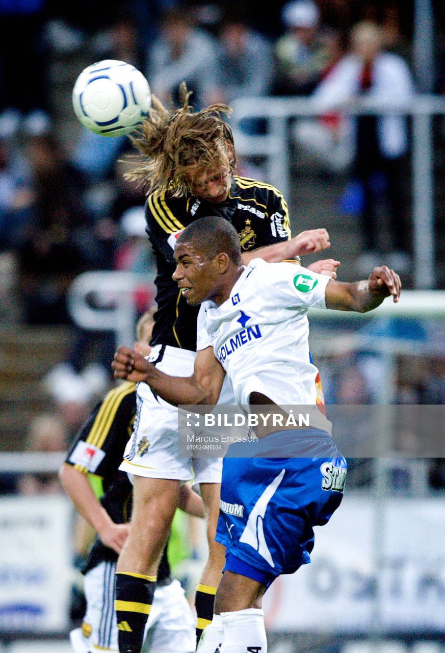 Nickduell mellan Patrik Karlsson, AIK och Andreas Haglund,