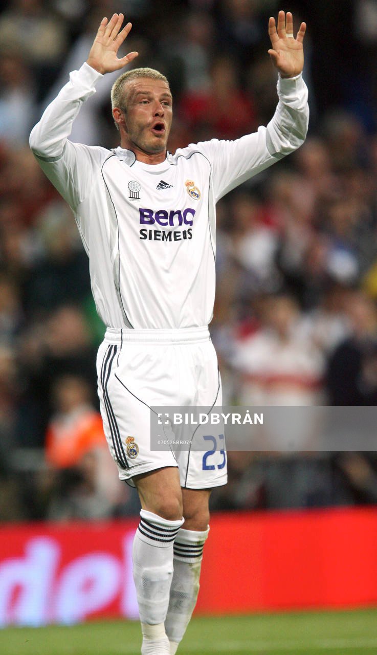  David Beckham, Real Madrid. Glädje. Lycka.