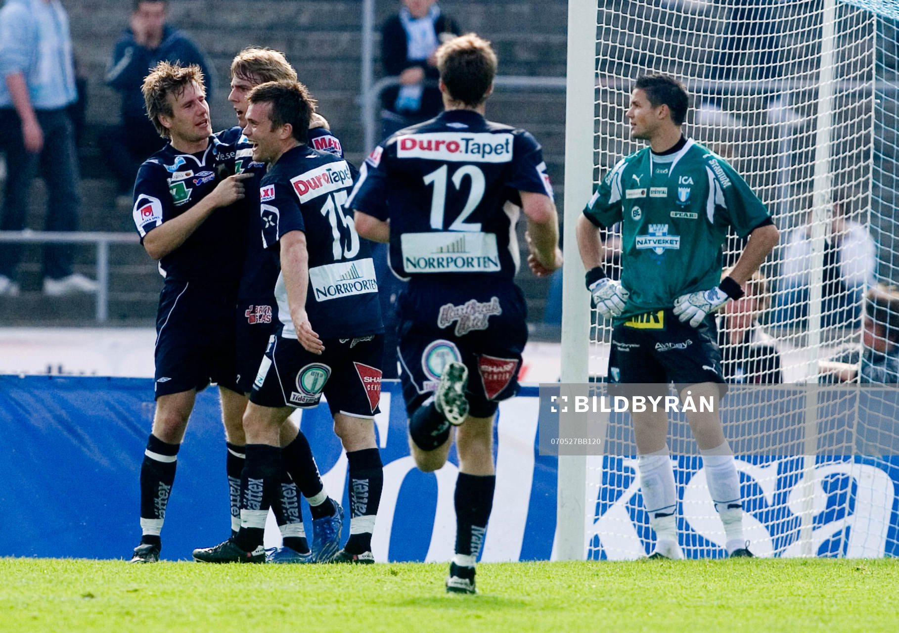 Daniel Westlin, Gefle, gjorde 1-1. Jubel i Gefle, Jonas