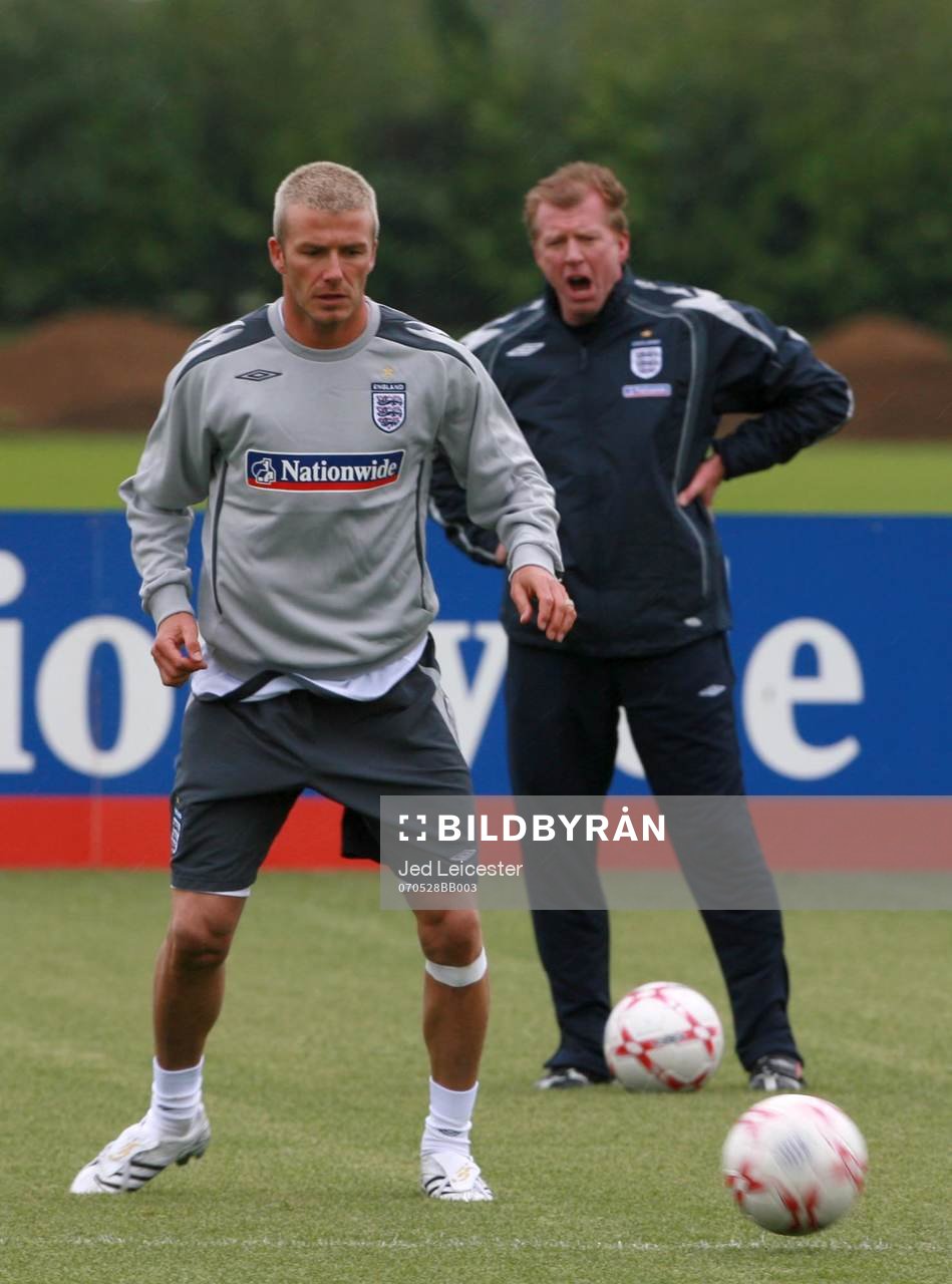 David Beckham och Steve McClaren, förbundskapten England