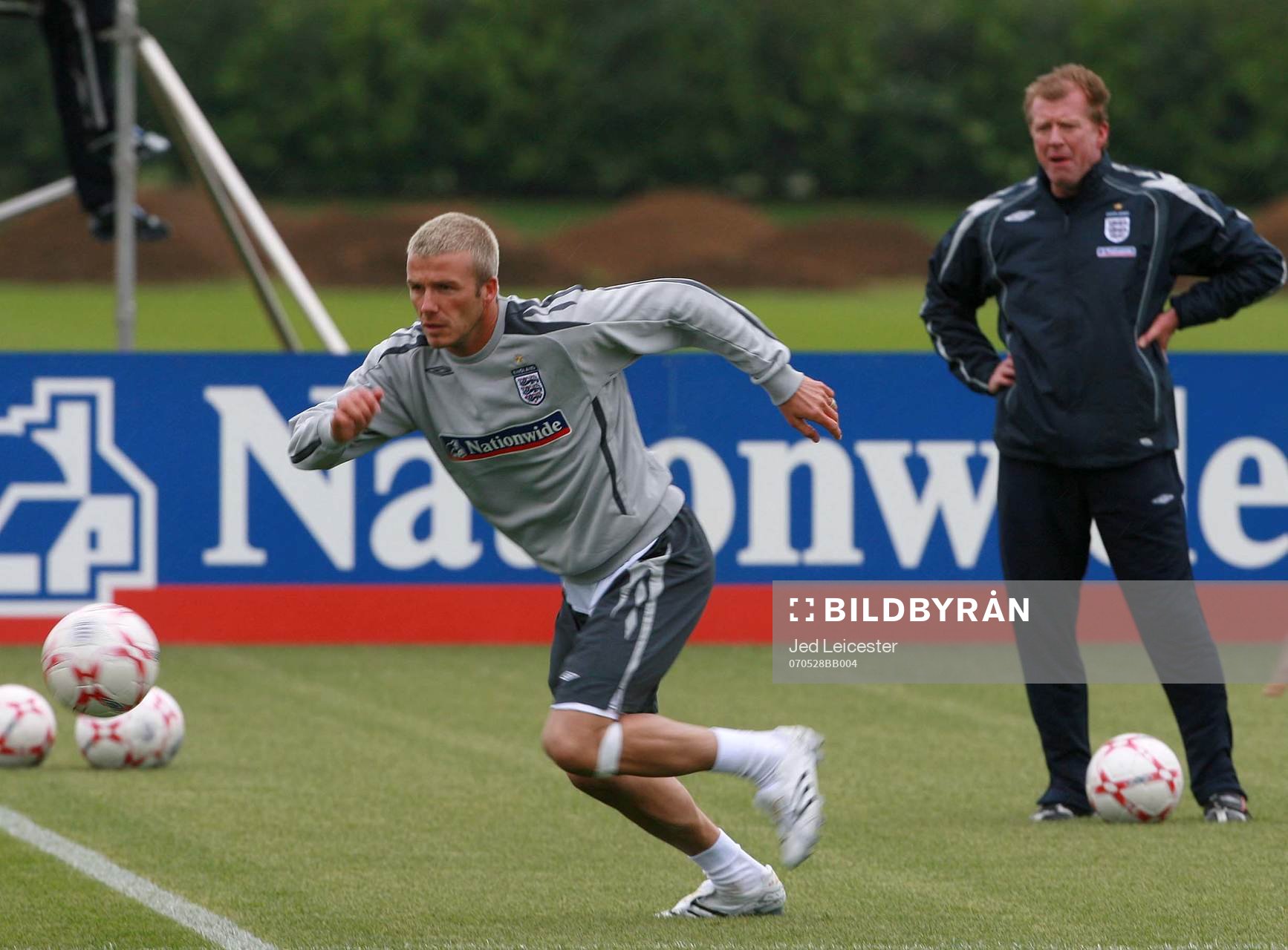 David Beckham och Steve McClaren, förbundskapten England