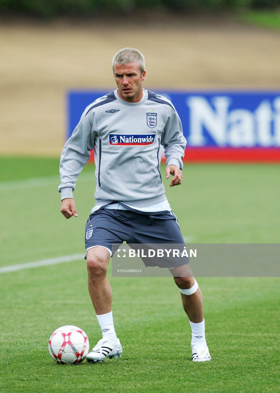 David Beckham, England. Träning