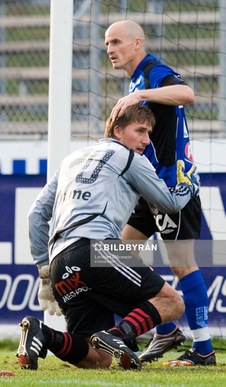 Kristoffer Björklund, målvakt och Magnus Arvidsson