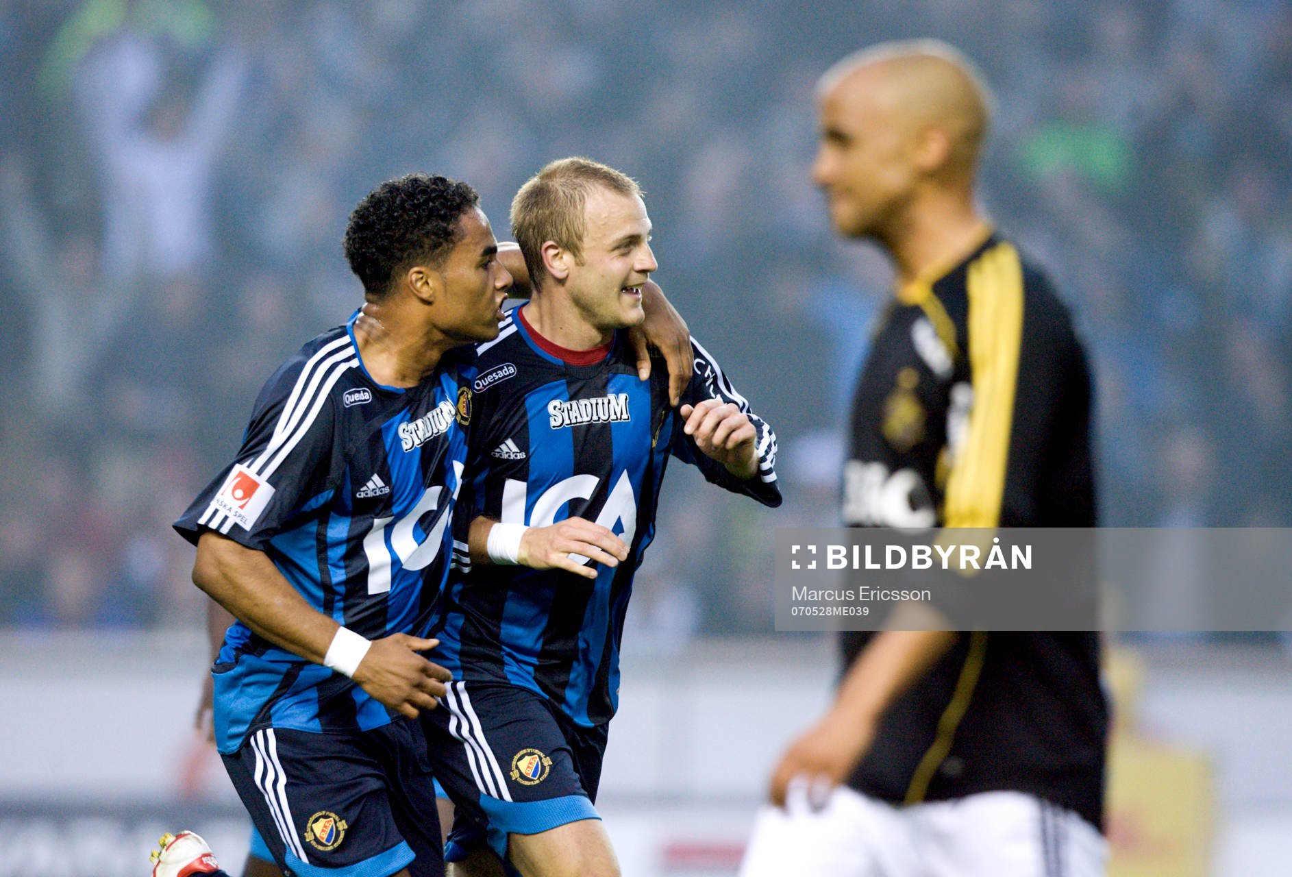  Patrick Amoah och Daniel Sjölund, Djurgården jubel.