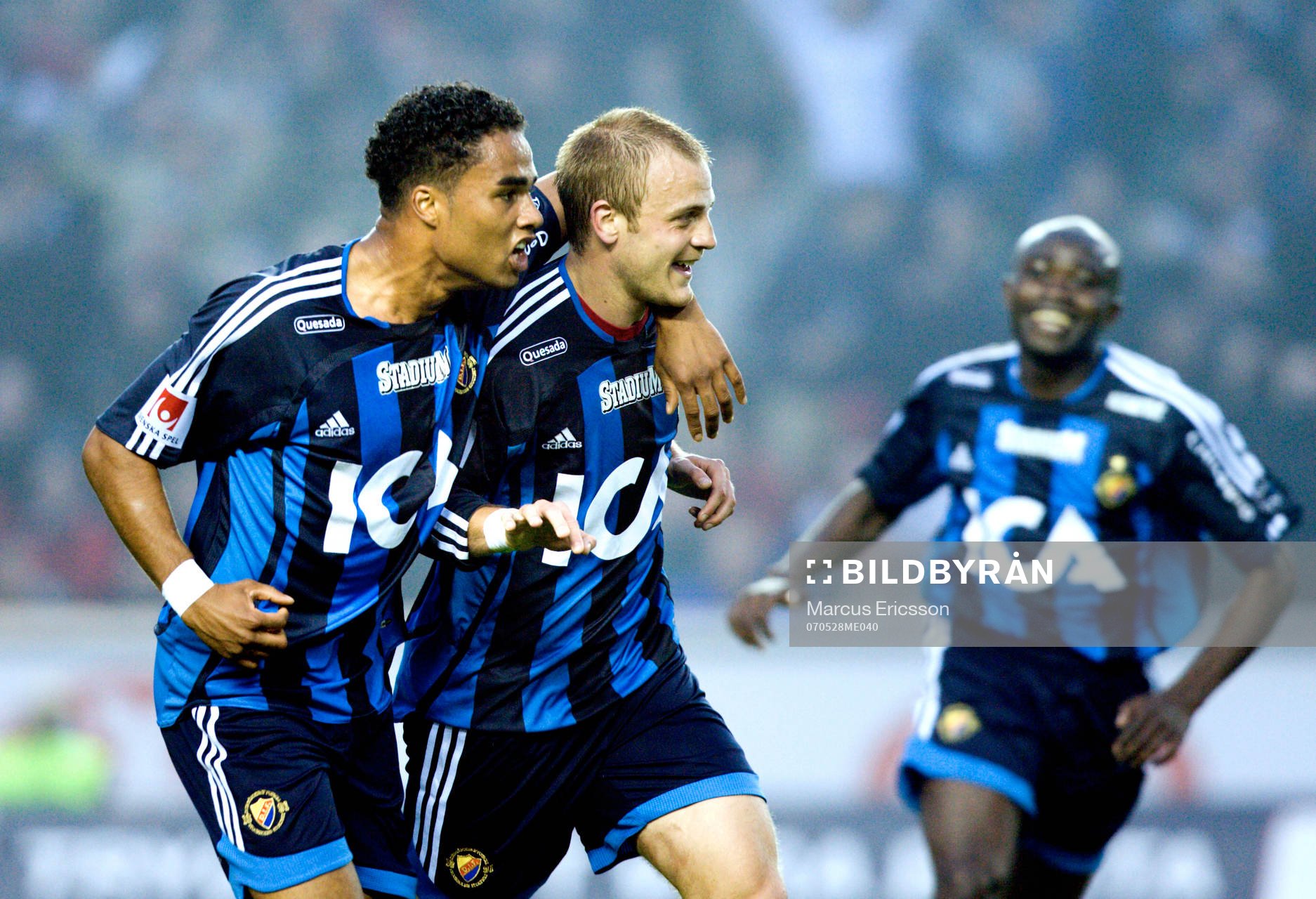 Patrick Amoah och Daniel Sjölund jubel