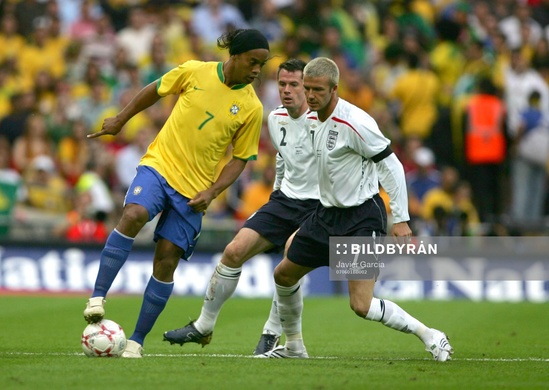 David Beckham, England och Ronaldinho, Brasilien