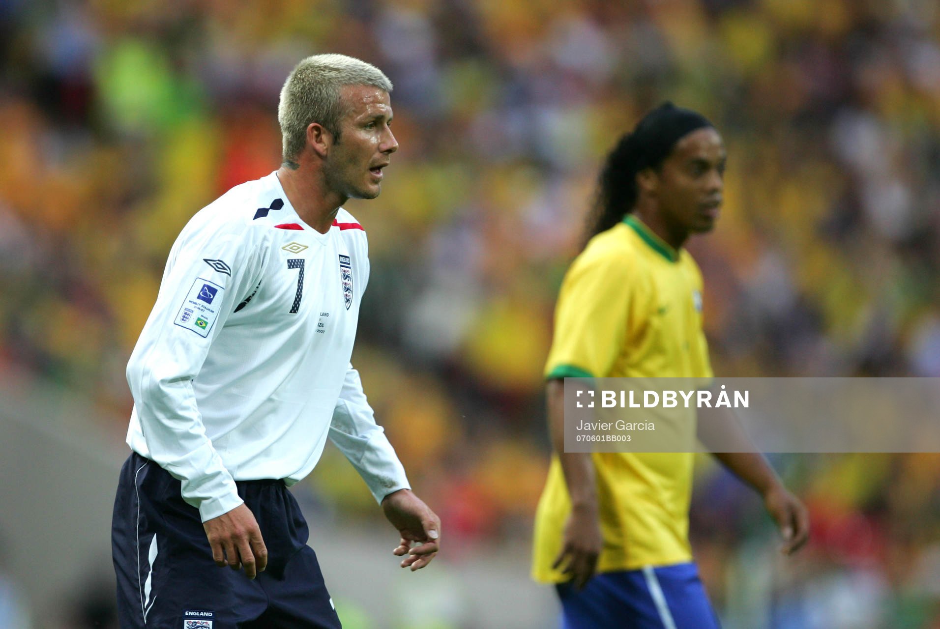 David Beckham, England och Ronaldinho, Brasilien