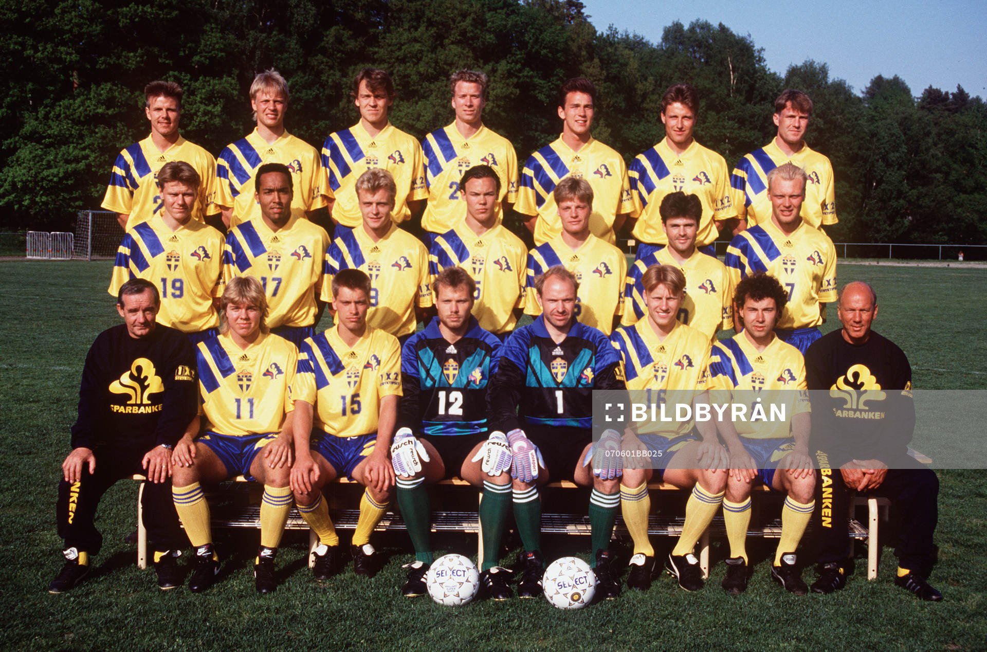 Fotboll, Sverige, lagbild, Tomas Brolin Tommy svensson