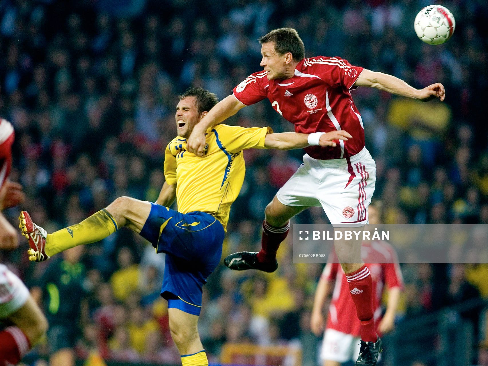 Johan Elmander, Sverige och Lars Jacobsen, Danmark