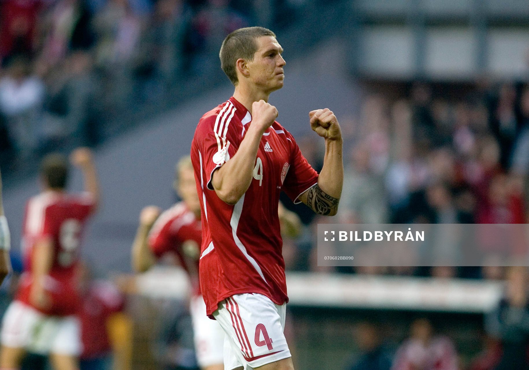  Daniel Agger, Danmark, jubel.