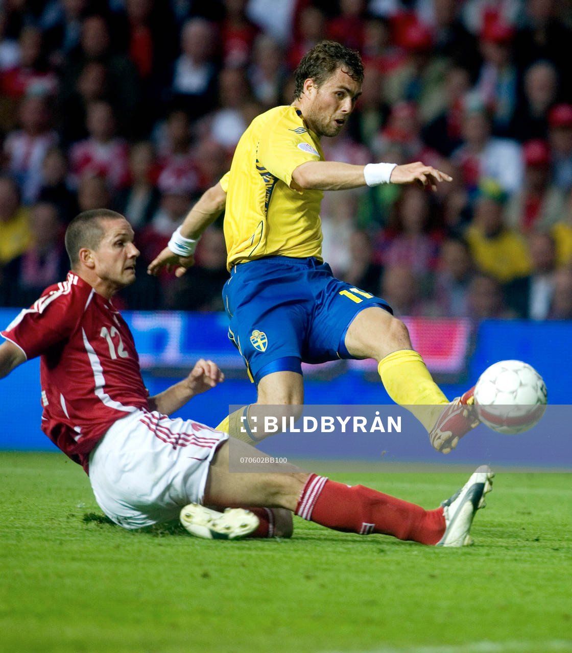 Johan Elmander, Sverige och Leon Andreasen, Danmark