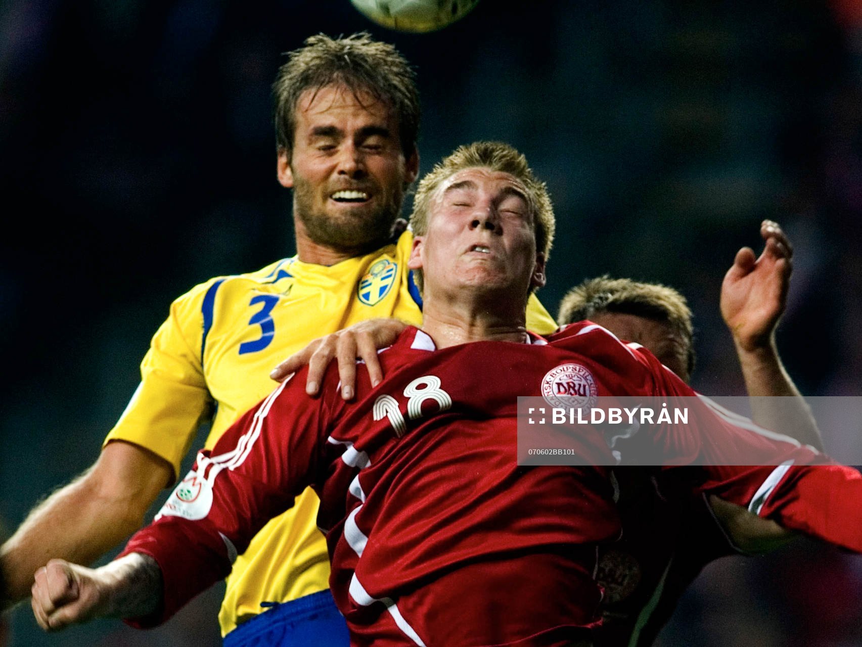 Olof Mellberg, Sverige och Nicklas Bendtner, Danmark