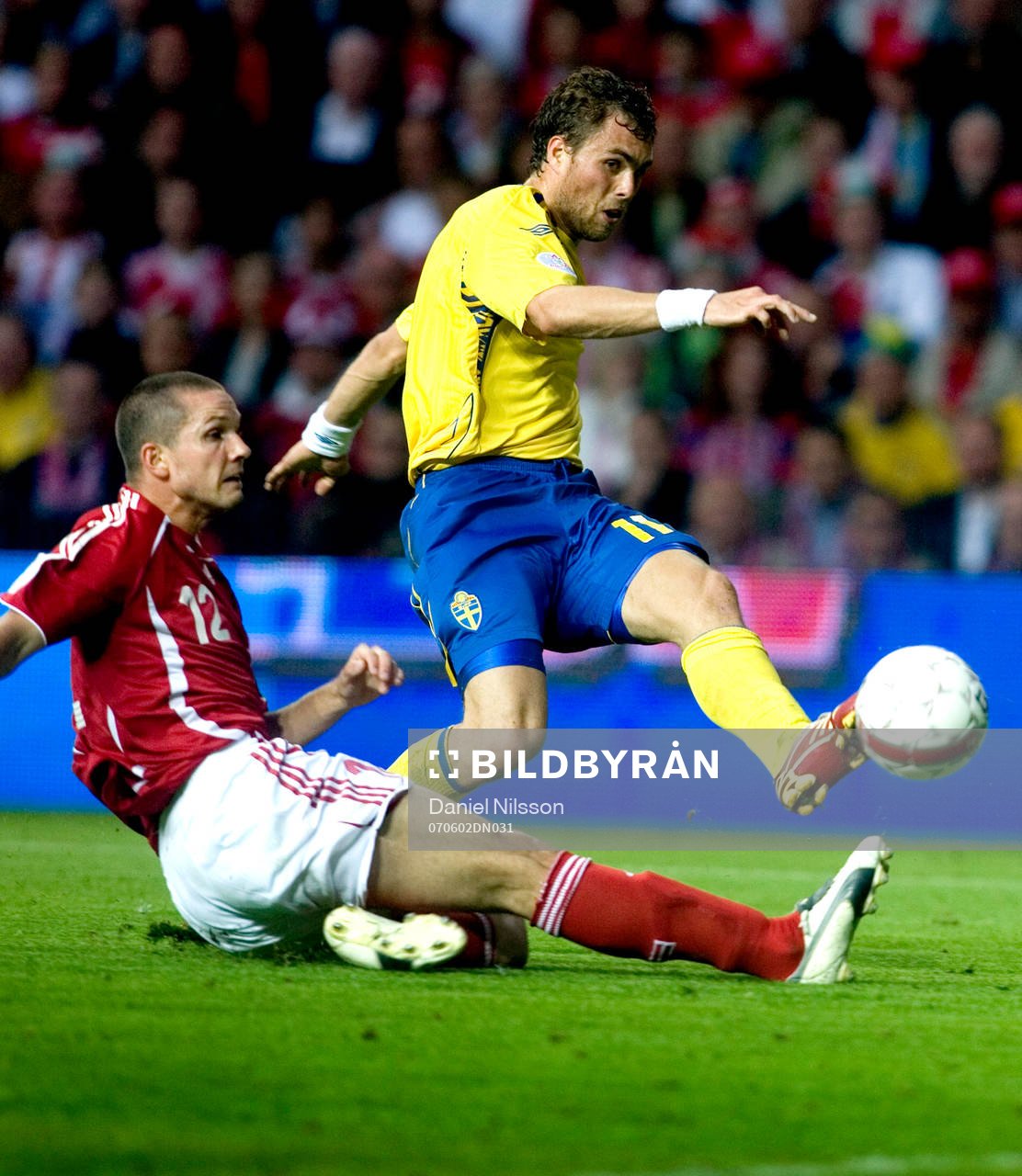 Johan Elmander, Sverige och Leon Andreasen, Danmark