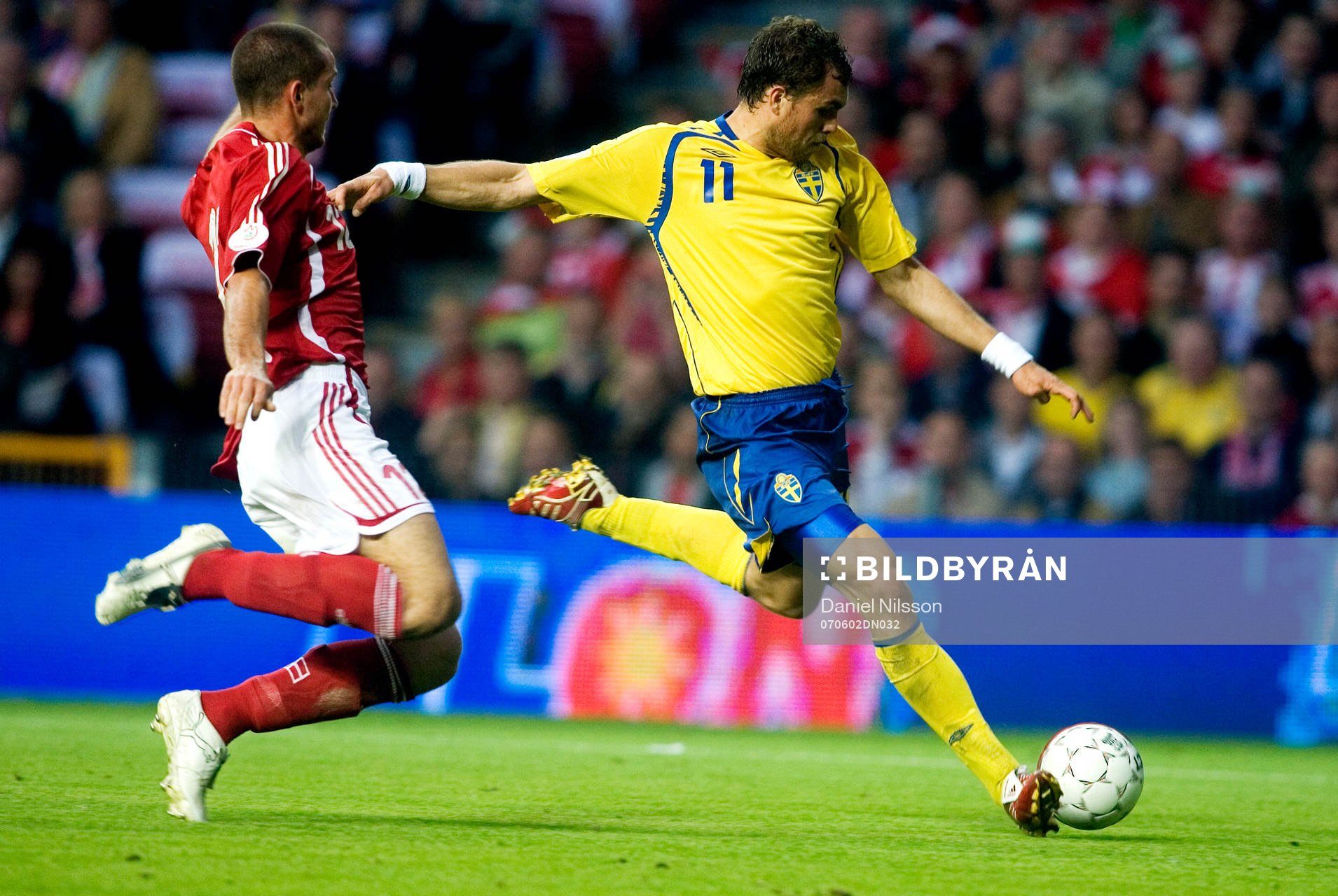Johan Elmander, Sverige och Leon Andreasen, Danmark
