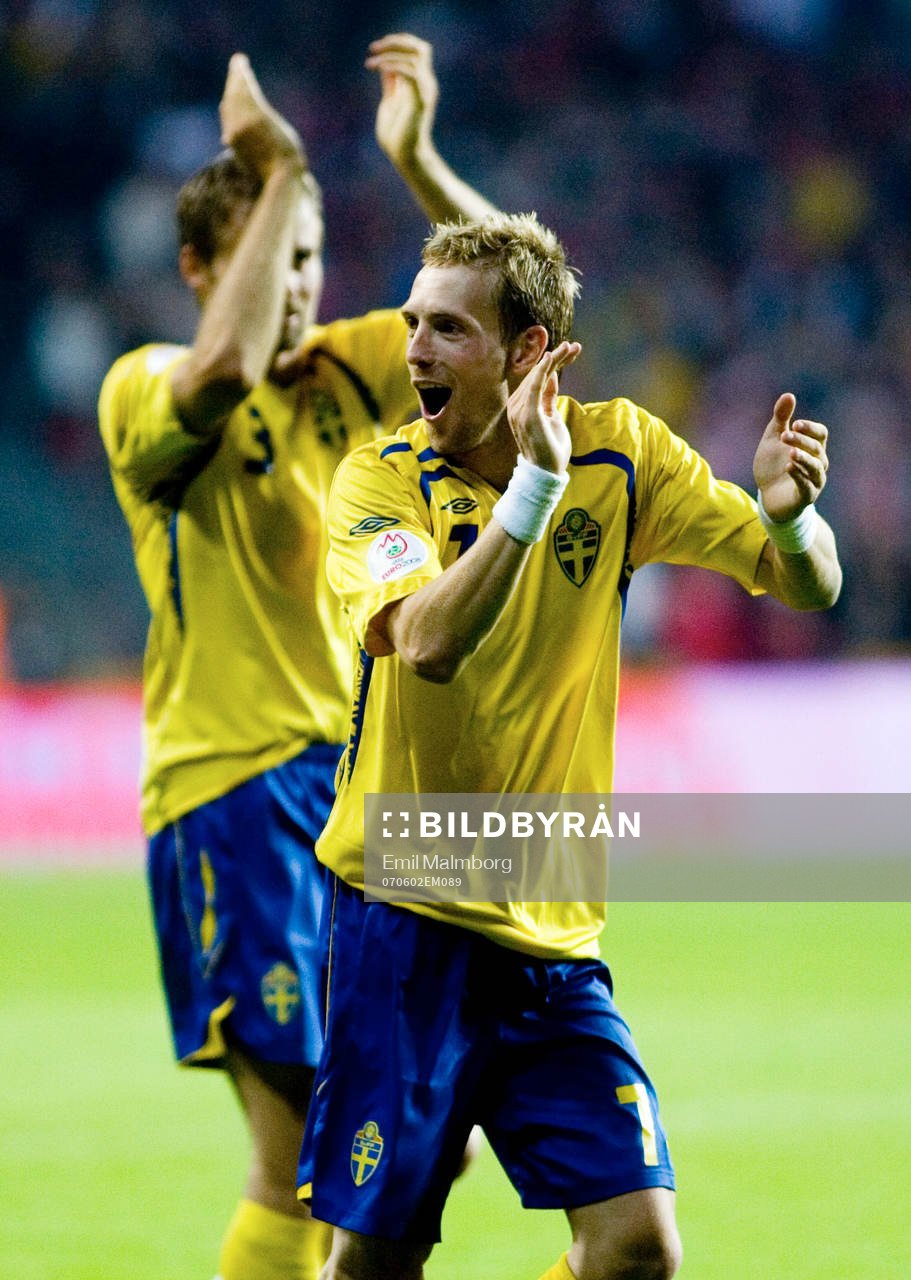  Christian Wilhelmsson, Sverige, jubel.