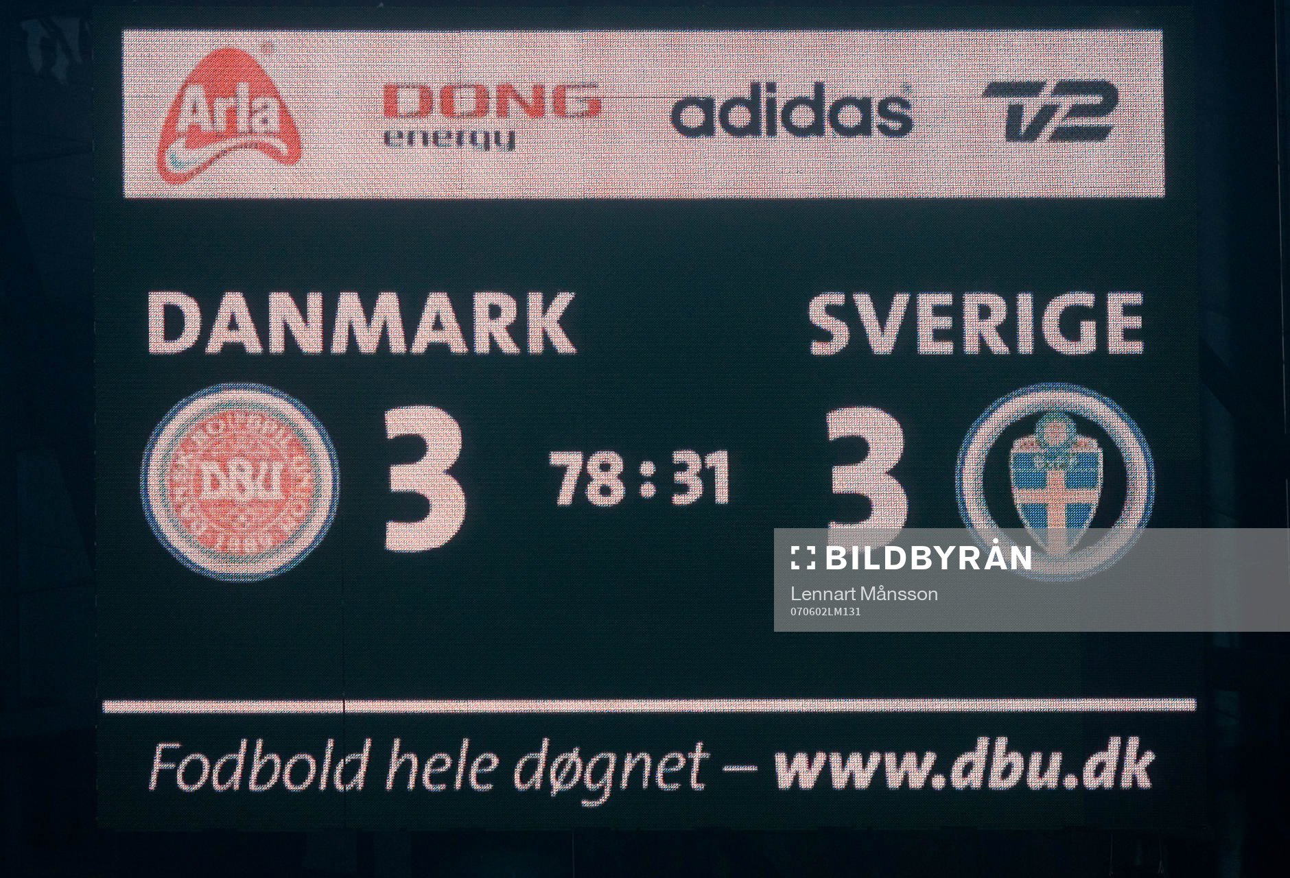 Resultattavla. Ställning. Spänning. 3-3