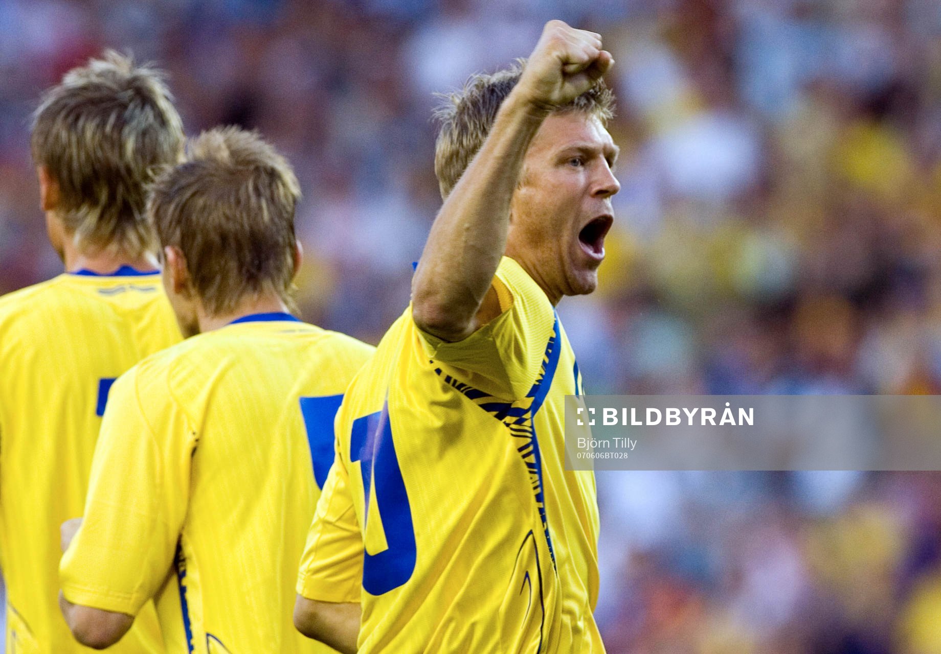 Marcus Allbäck, Sverige, jubel