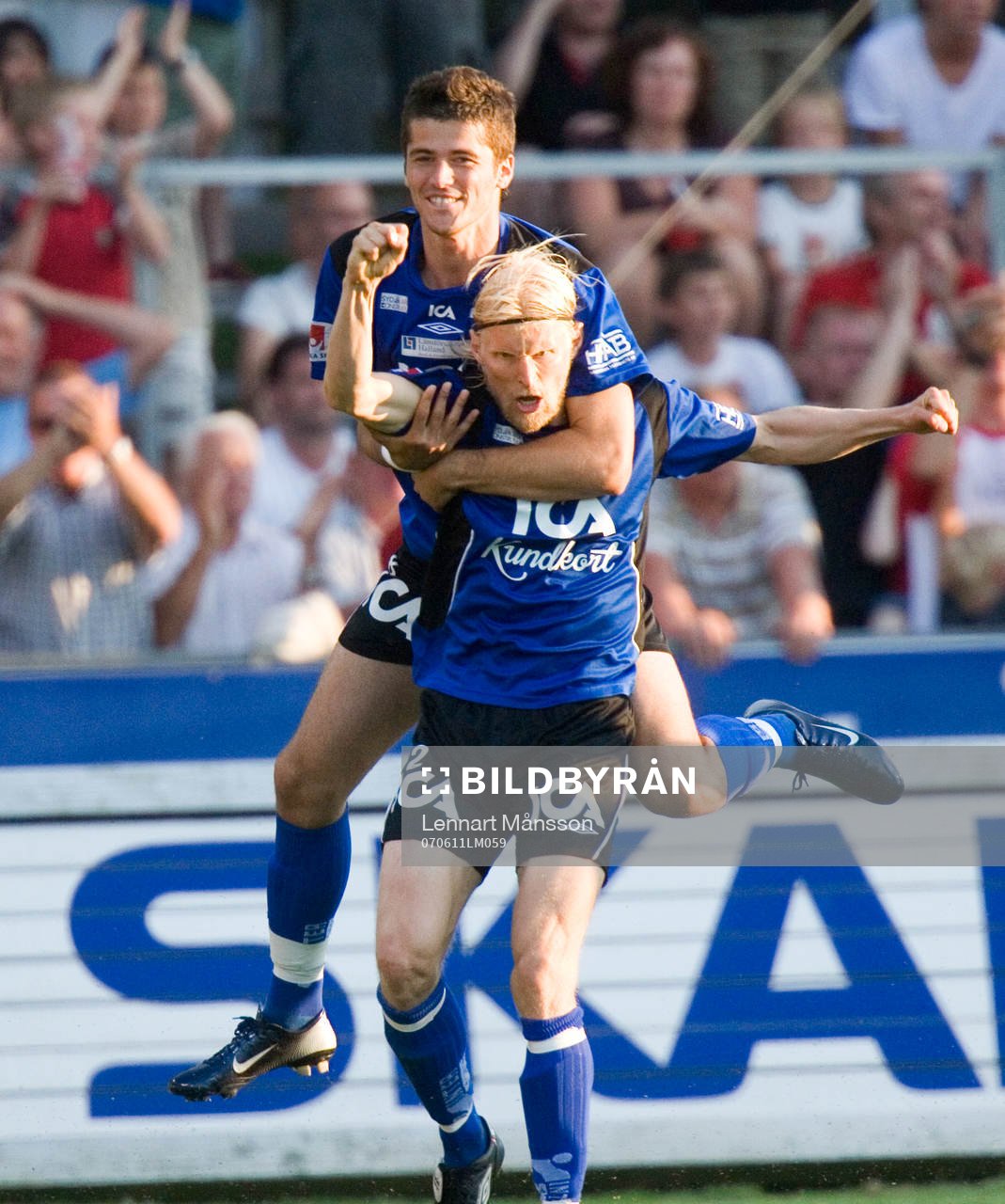 Per Johansson och  Ajsel Kujovic, jubel