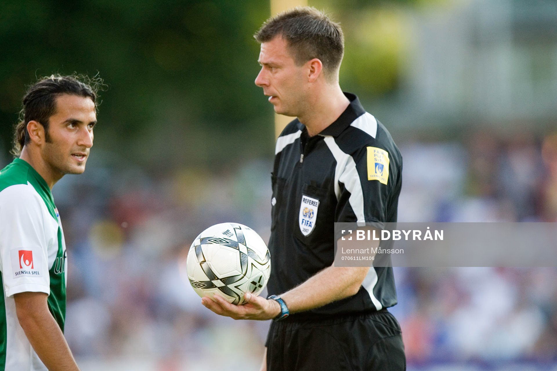 Erkan Zengin, HAmmarby och Daniel Stålhammar, domare
