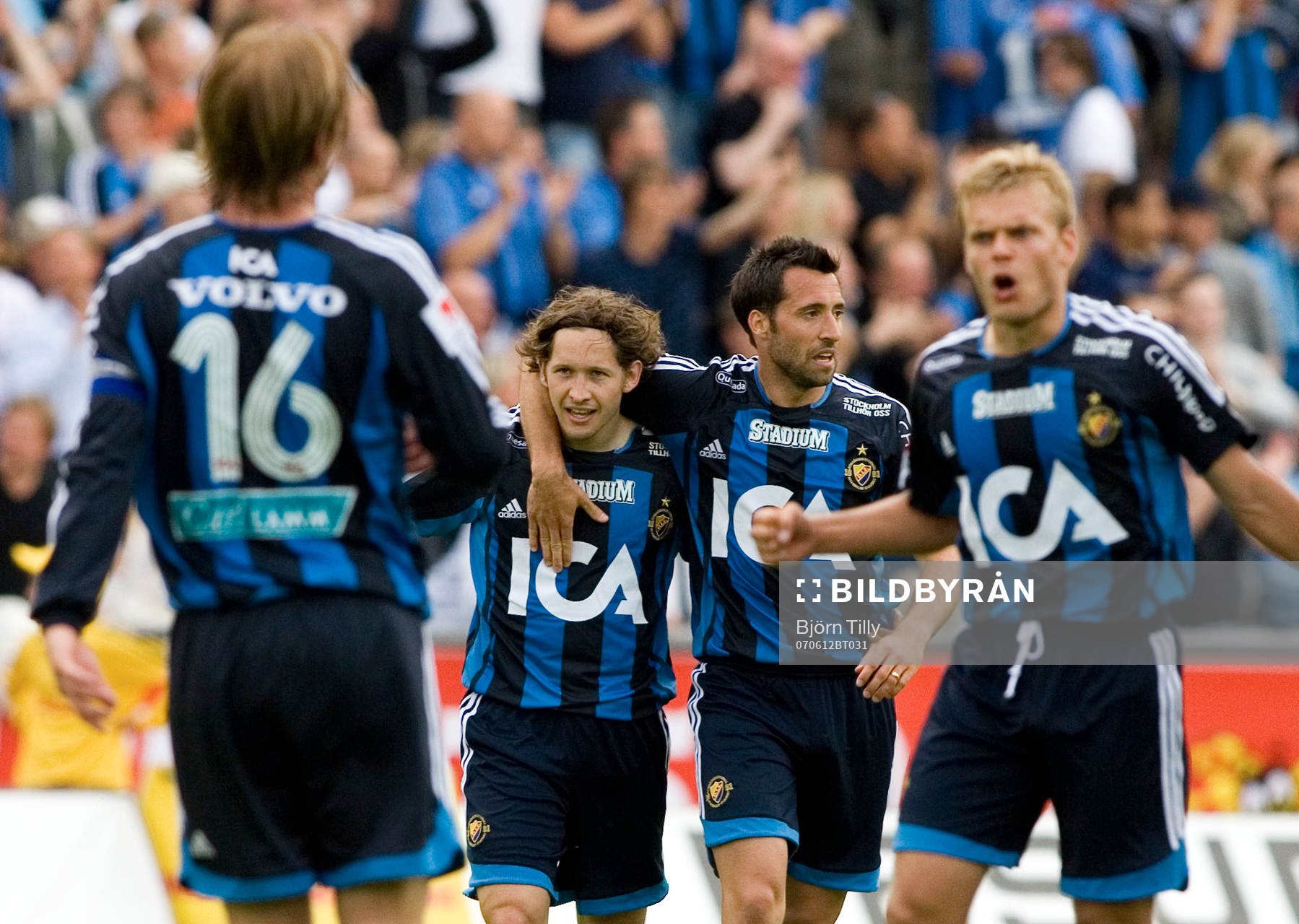  Andrej Komac och Matias Concha, Djurgården, jubel. 