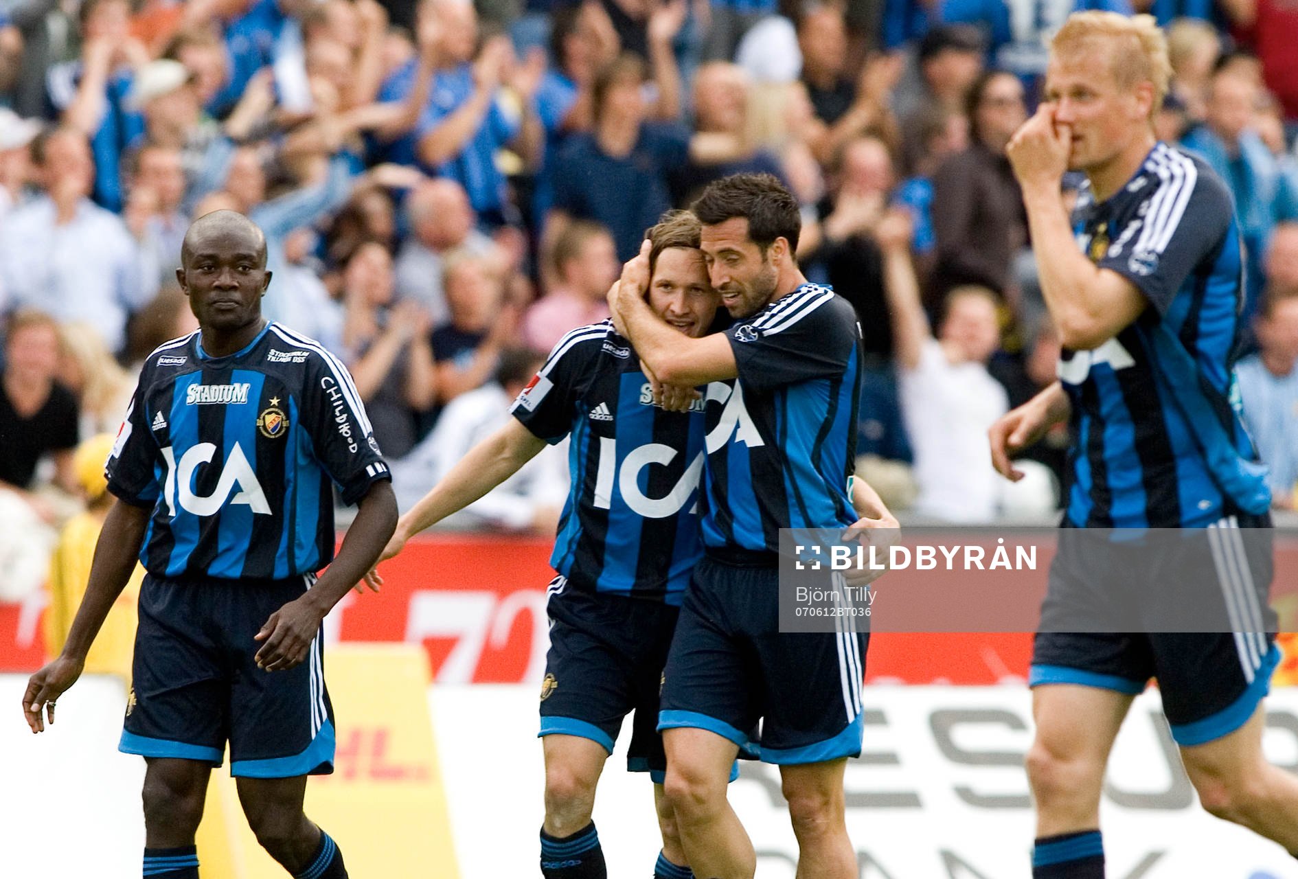  Andrej Komac och Matias Concha, Djurgården, jubel.