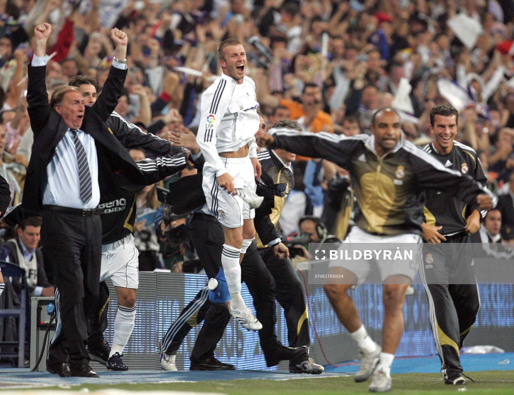 David Beckham, Real Madrid, jubel