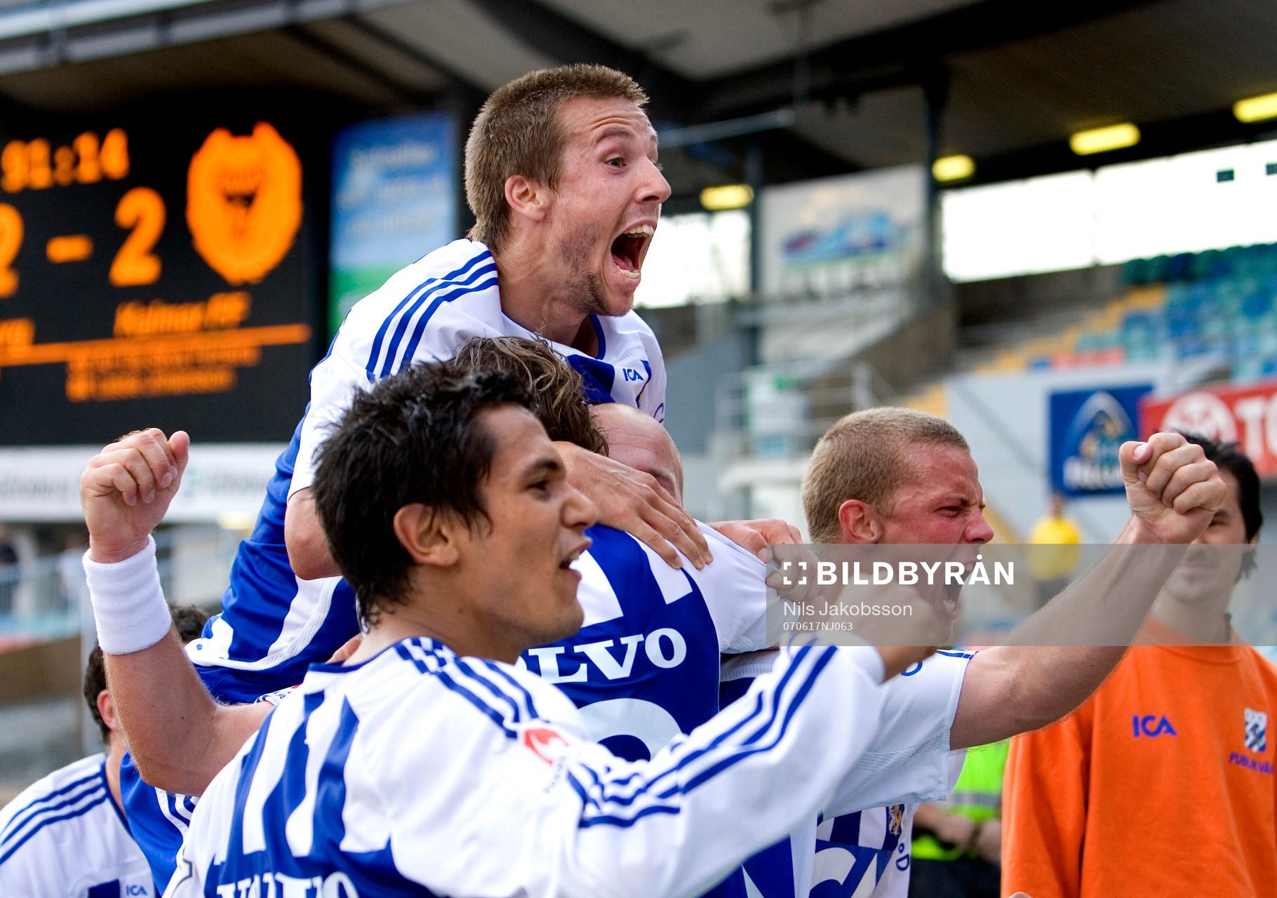Hjálmar Jonsson,  Andres Vasques, Göteborg, jubel