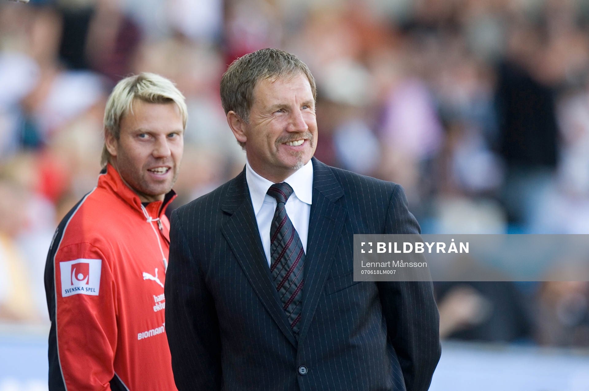 Stuart Baxter och Hans Eklund, tränare