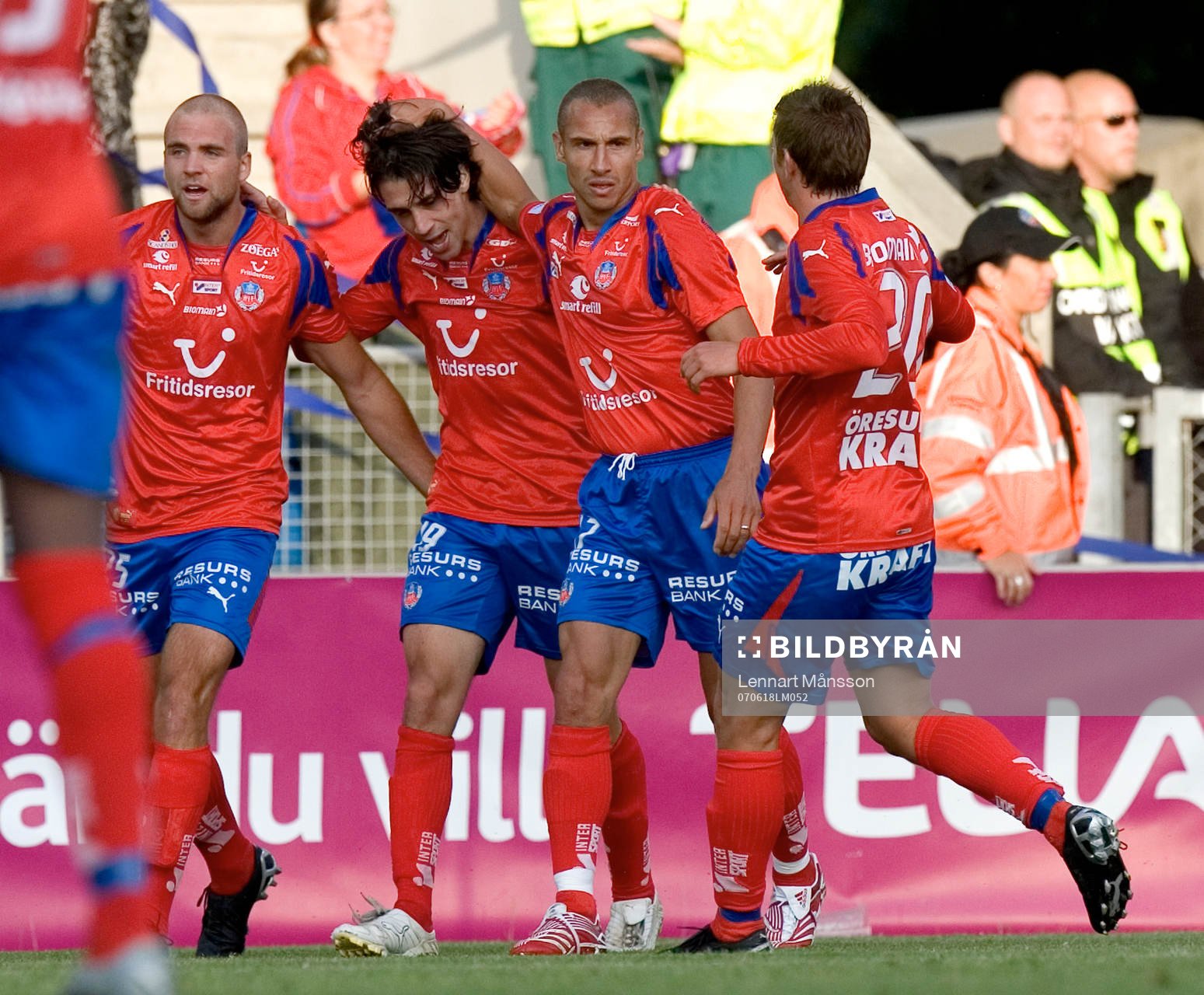 1-1, Babis Stefanidis som grattas av Oskar Rönningberg,