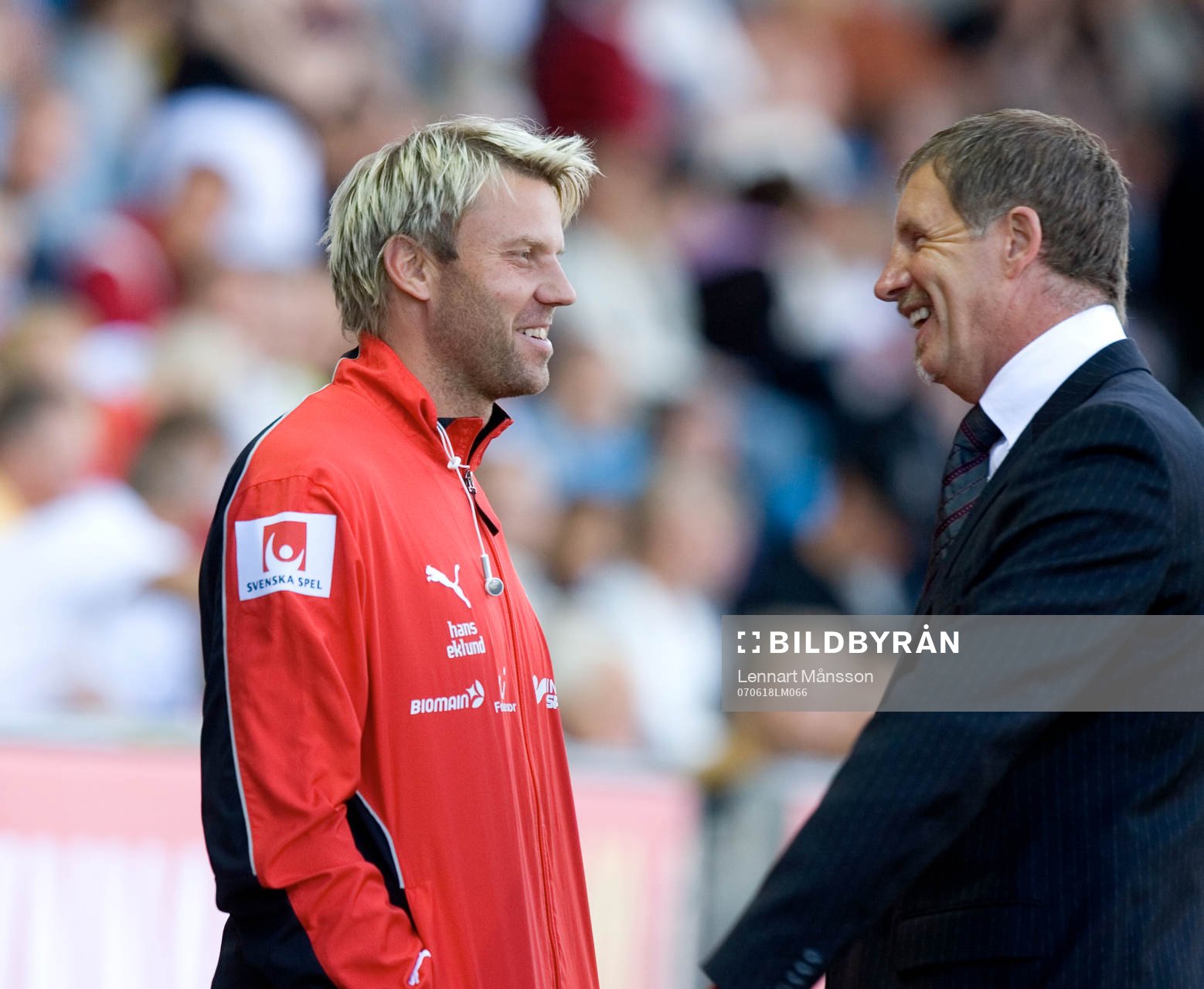   Stuart Baxter, tränare, Helsingborg och Hans Eklund, assisterande tränare.