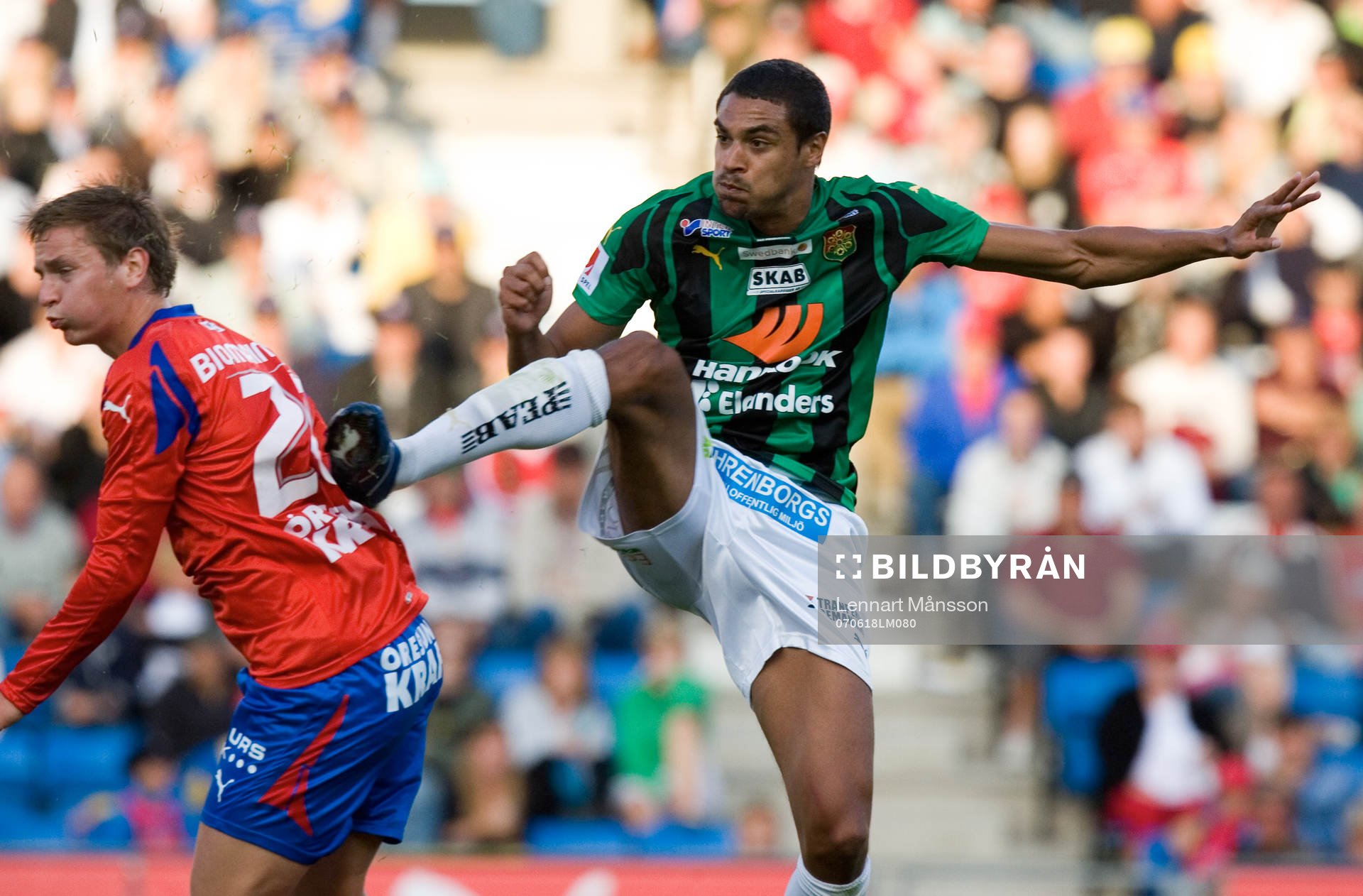 Bobbie Friberg da Cruz, Gais, sparkar Fredrik Olsson i