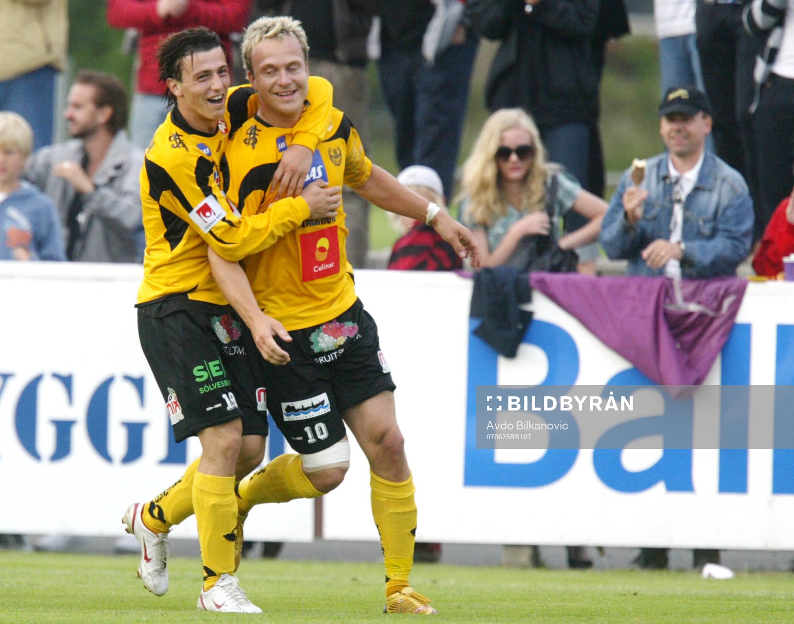  Marcus Ekenberg, Erton Fejzulahu, Mjällby, jubel