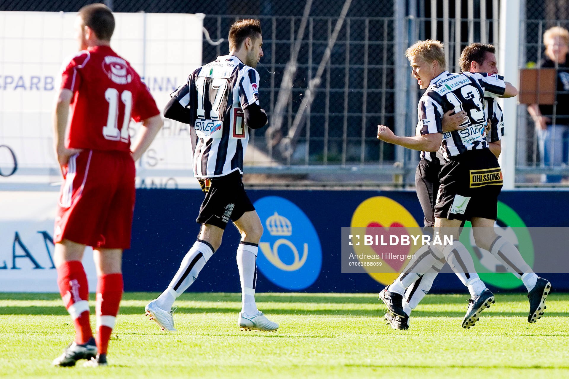 Tvåmålsskytten Matthias Eklund, jubel