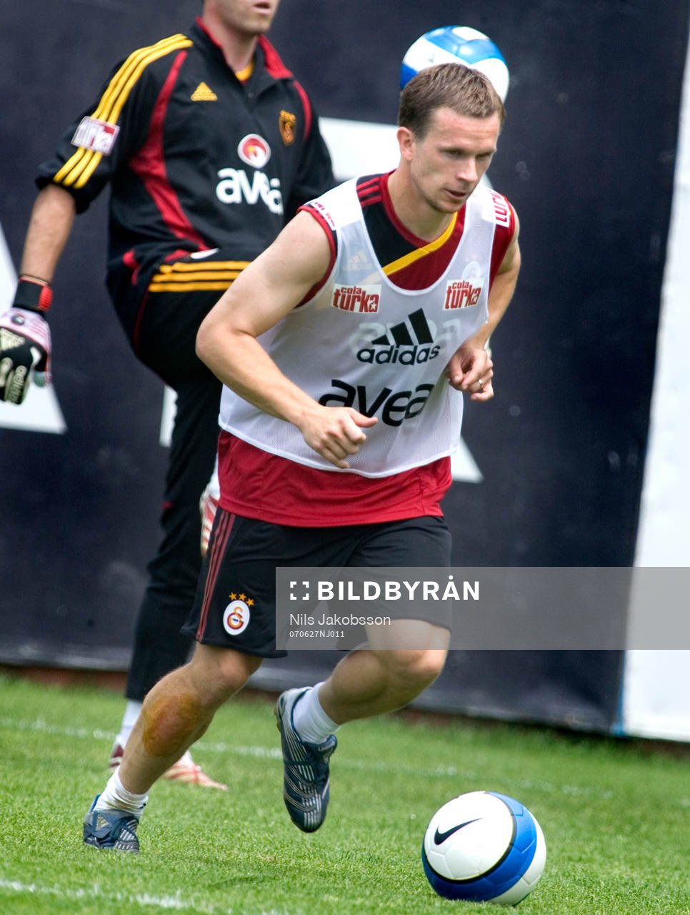 Tobias Linderoth första träningen i Galatasaray