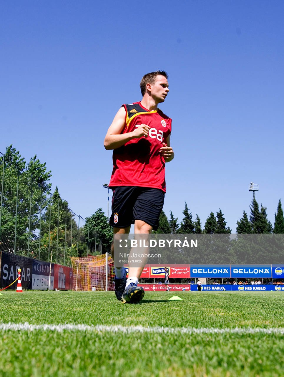 Tobias Linderoth första träningen i Galatasaray, Turkiet