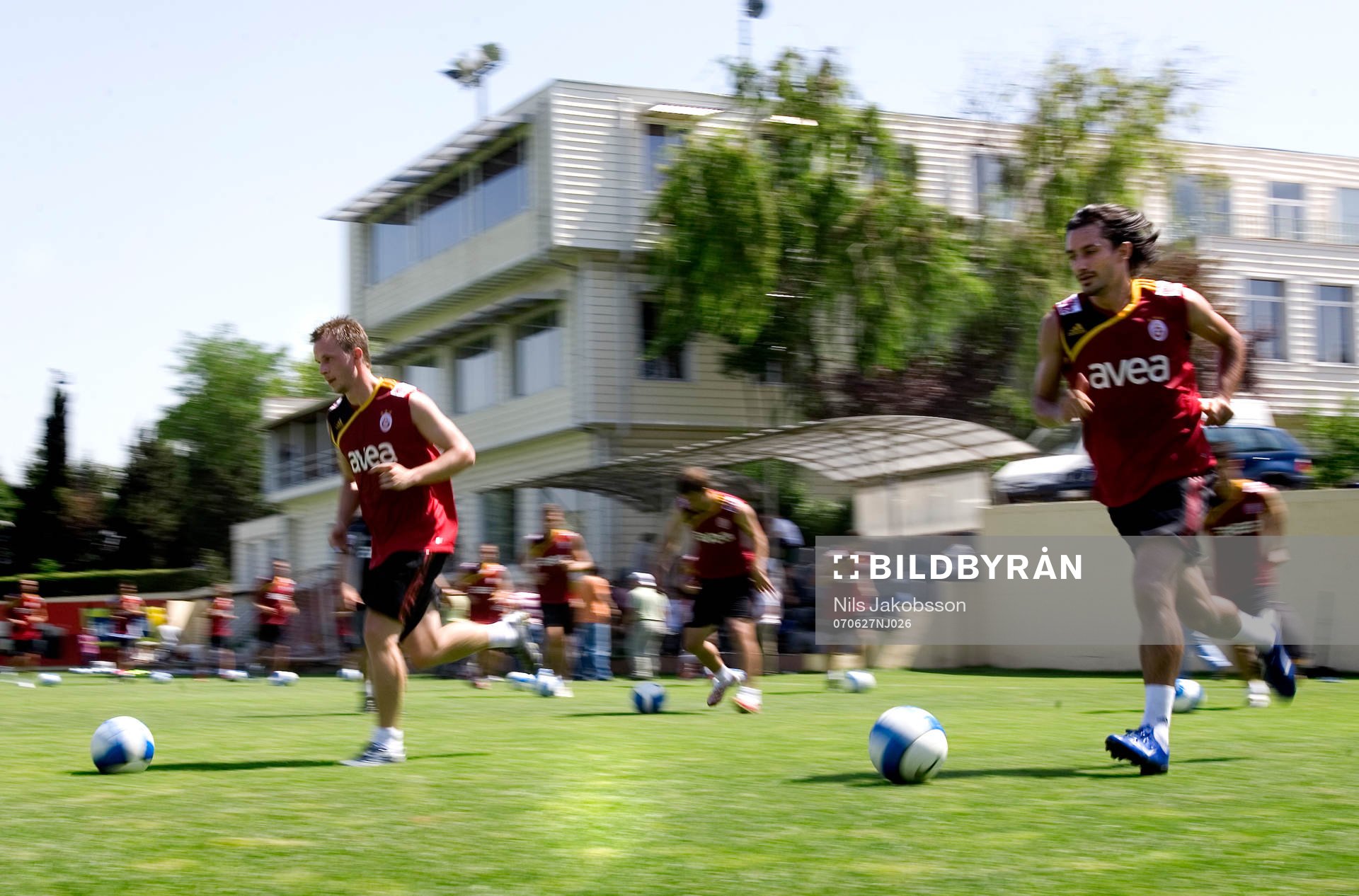 Tobias Linderoth första träningen i Galatasaray, Turkiet