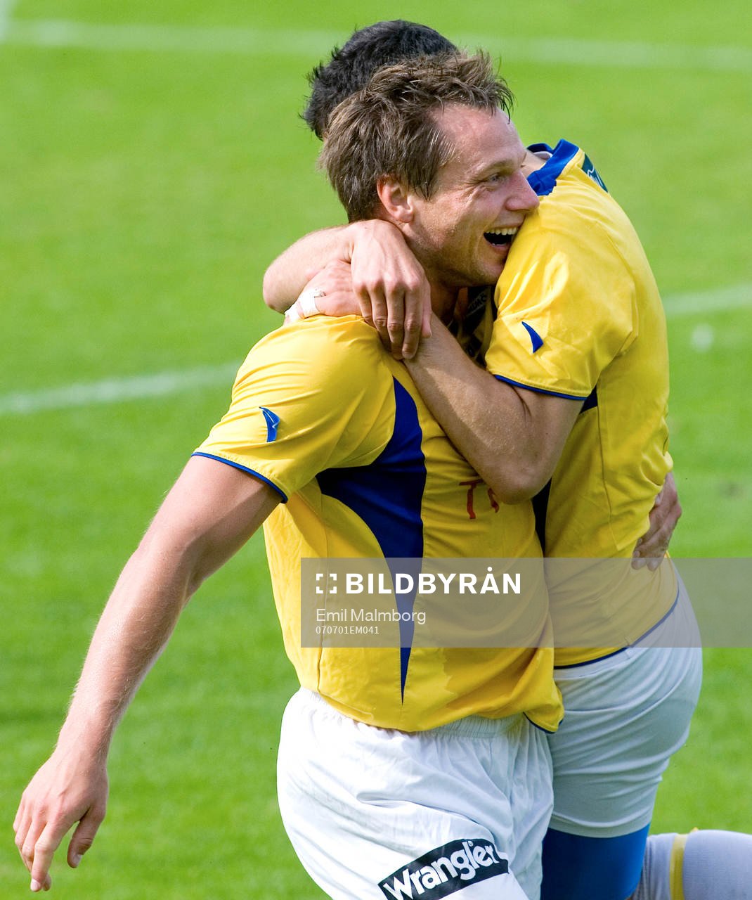 Jörgen Svensson, IFK Malmö har gjort 2-1. Jubel