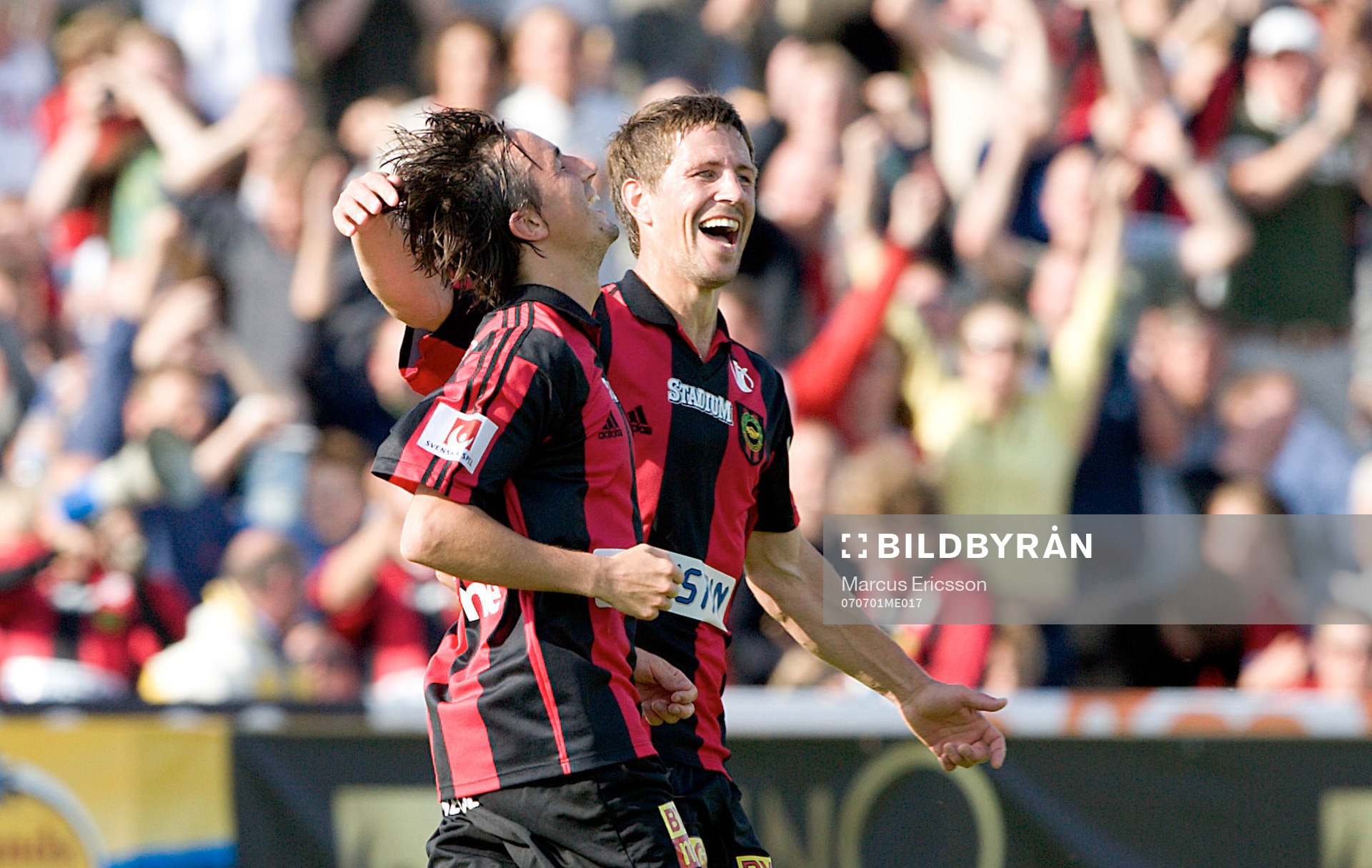  Jan-Erik Berg, Brommapojkarna, jubel efter 1-0