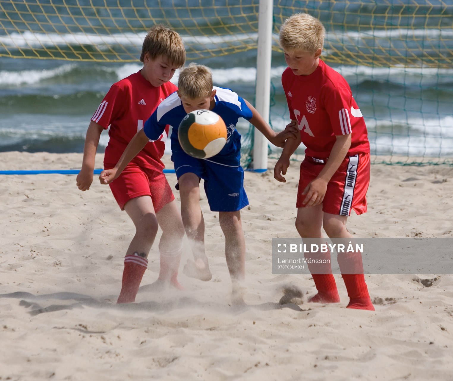 Fotboll, Beach soccer, pojkar, pojk