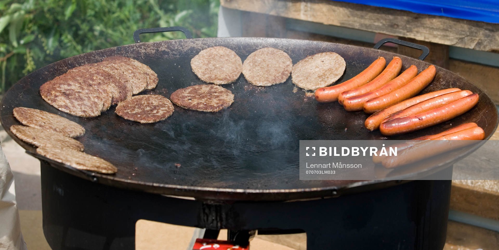 Grill, grillad korv, hamburgare, mat, snabbmat