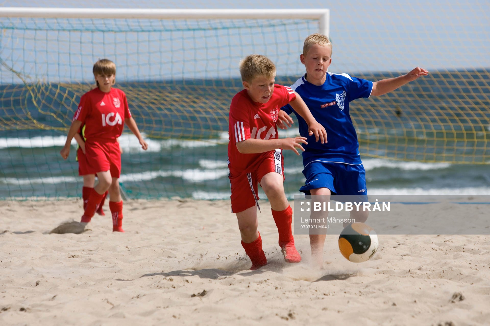 Fotboll, Beach soccer, pojkar, pojk