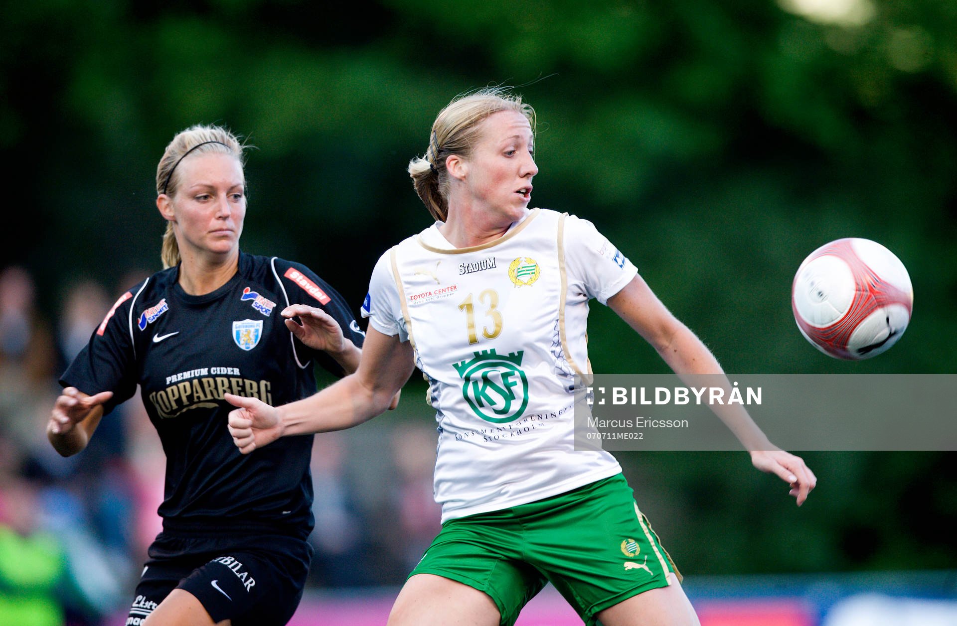 Maria Nilsson, Göteborg och Sara Larsson, Hammarby