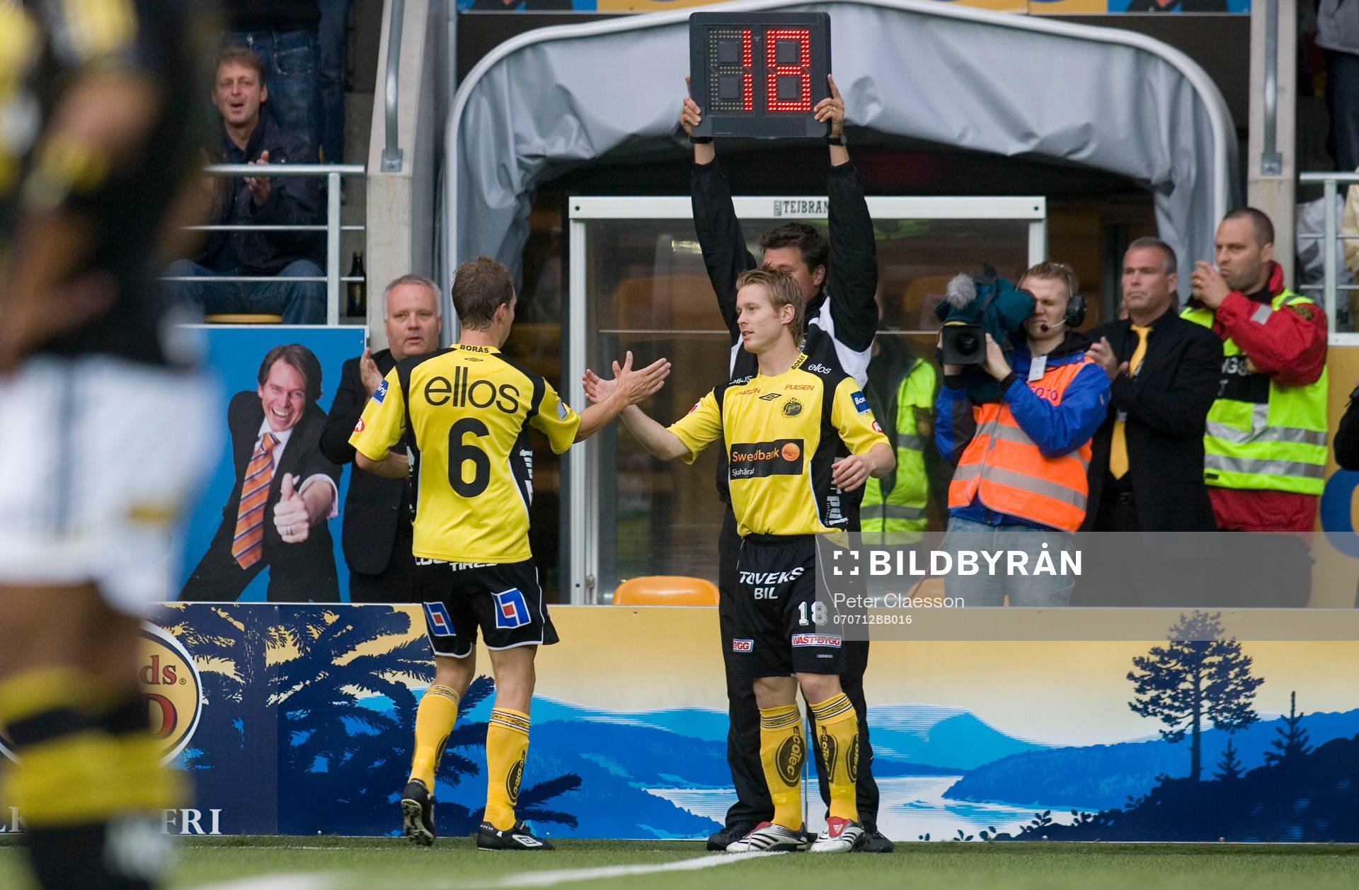Daniel Alexandersson ut - Fredrik Berglund in. Borås Arena
