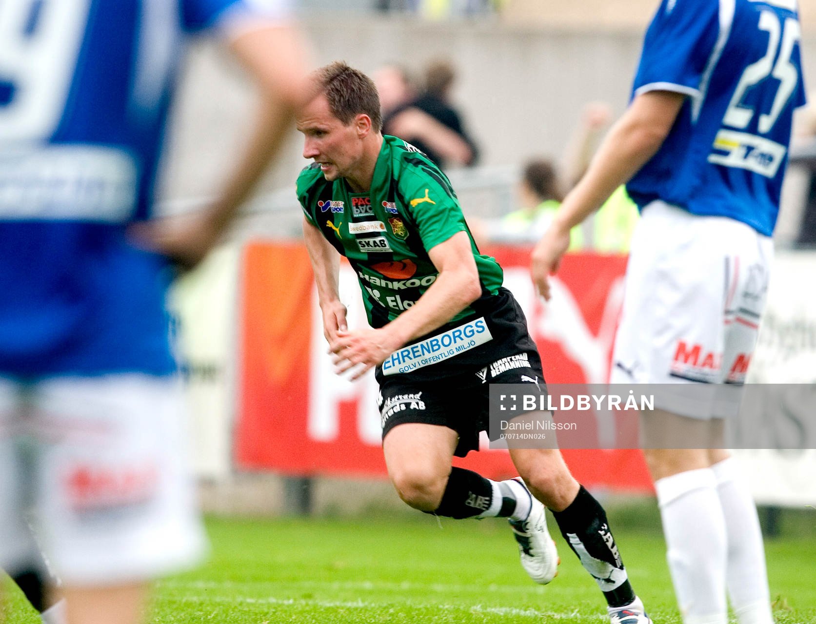 Daniel Nicklasson, Gais har nickat in 1-0 målet, jubel!