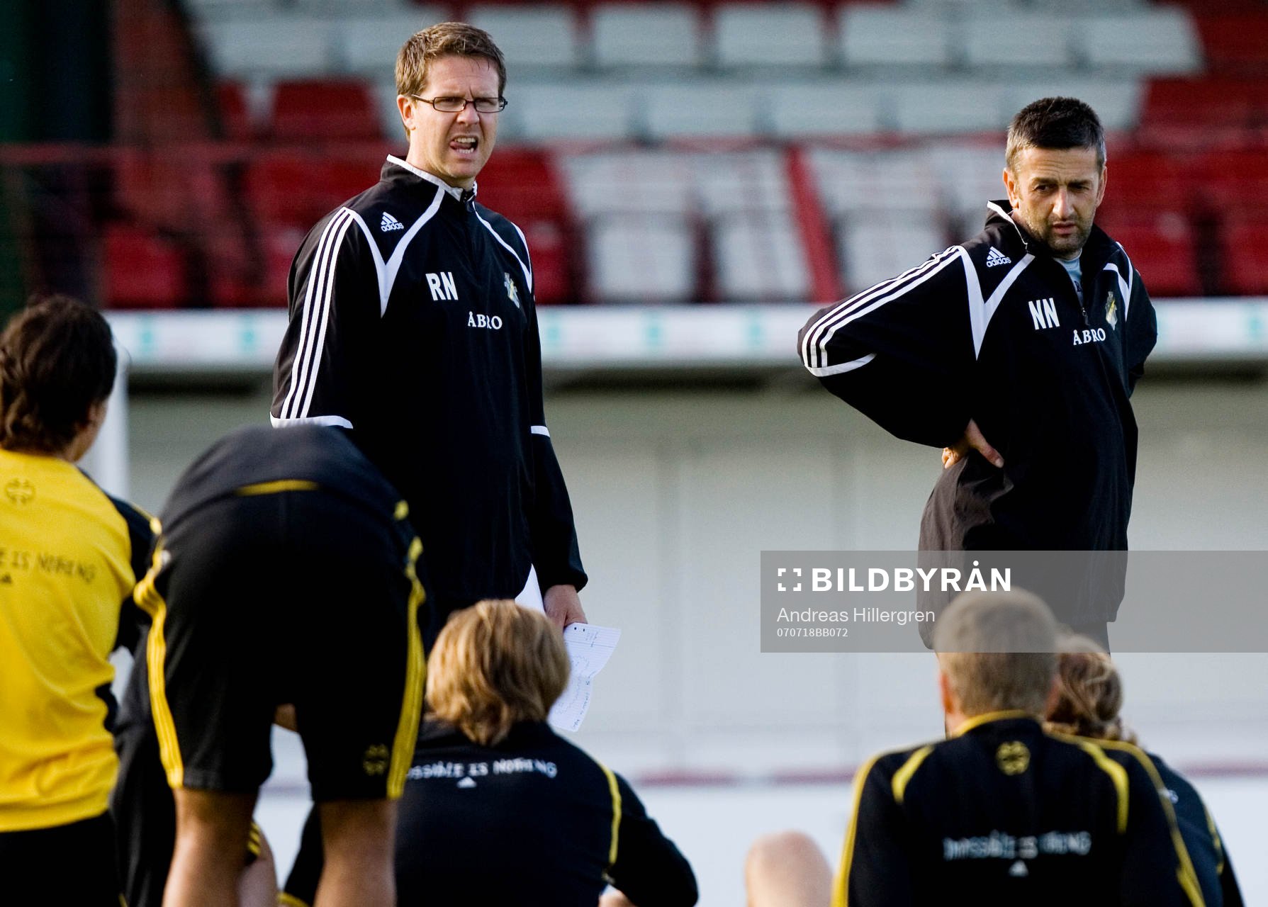 Rikard Norlin, Tränare AIK och Nebojsa Novakovic,